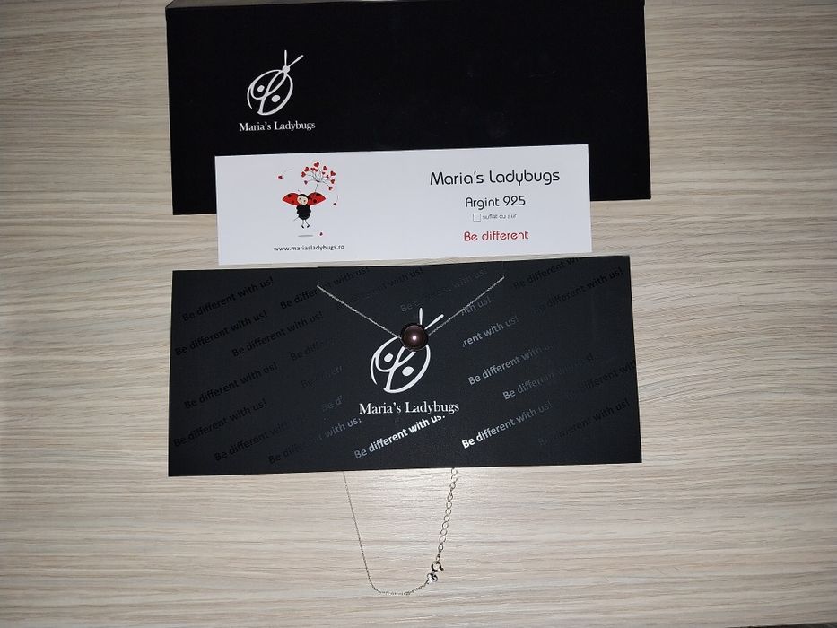 Lantisor/lant argint 925 cu perla Swarovski