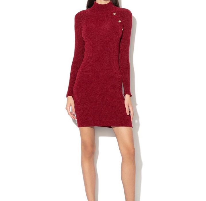 Вишнев цвят рокля Guess