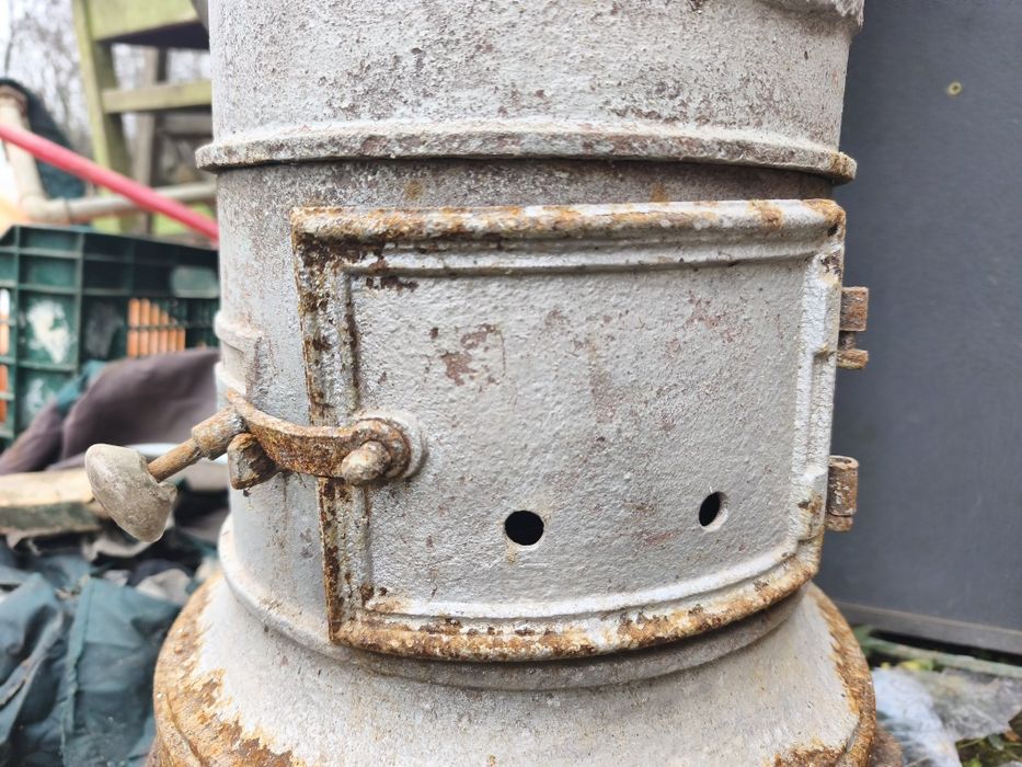 Sobă veche fontă godin fontă pe lemn