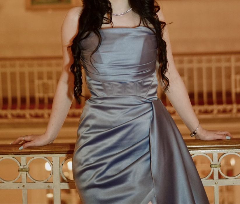 Rochie satin, pentru evenimente, baluri.