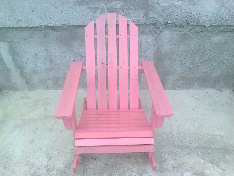 Scaun balansoar roz (tip Adirondack) lemn de brad