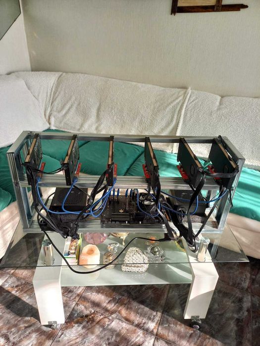 Майнинг риг - копачка за криптовалута - карти за гейминг Nvidia A4000