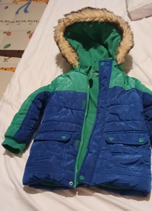 Geaca verde cu albastru marime 98
