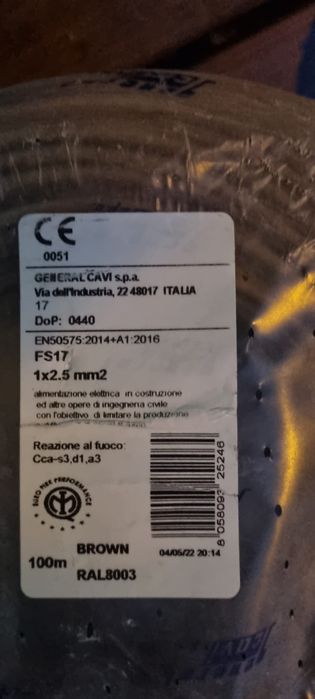 Vând cabluri electrice 1.5 si 2.5