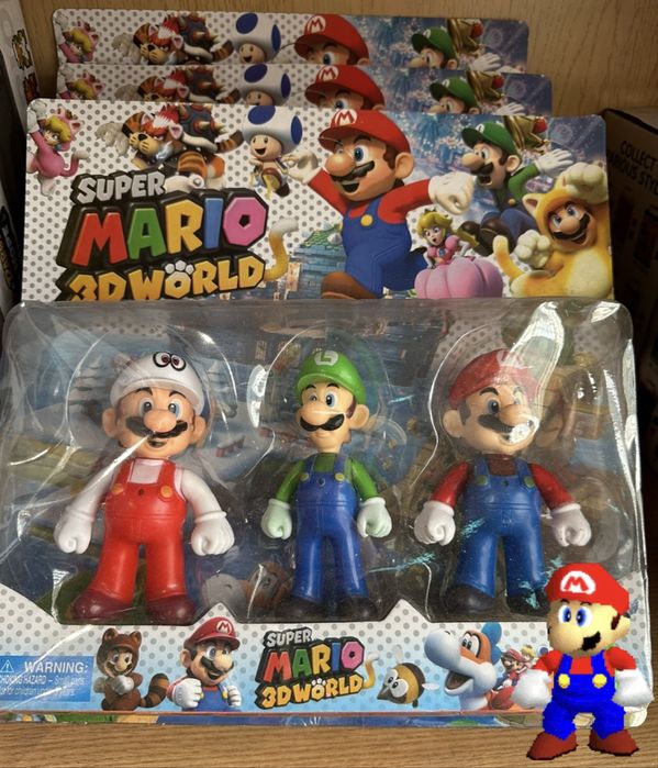 Комплект 3 фигурки Супер Марио, Super Mario