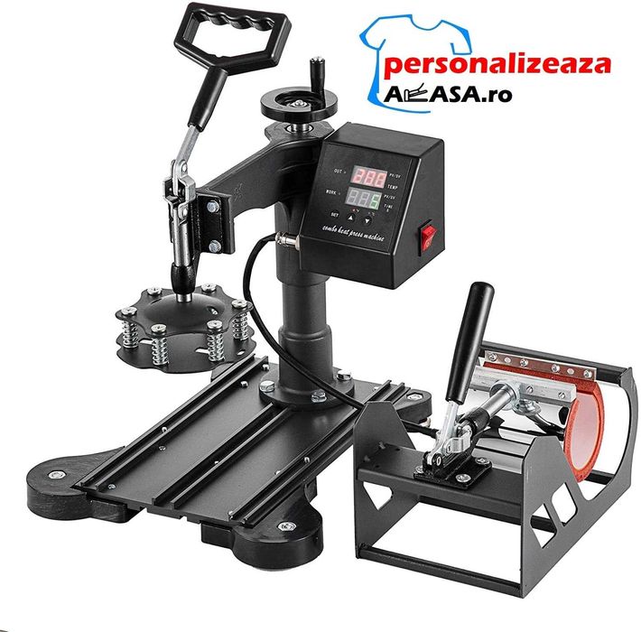 Echipament Personalizare / Presa Termica 8in1, Tricouri, Cani, Sepci