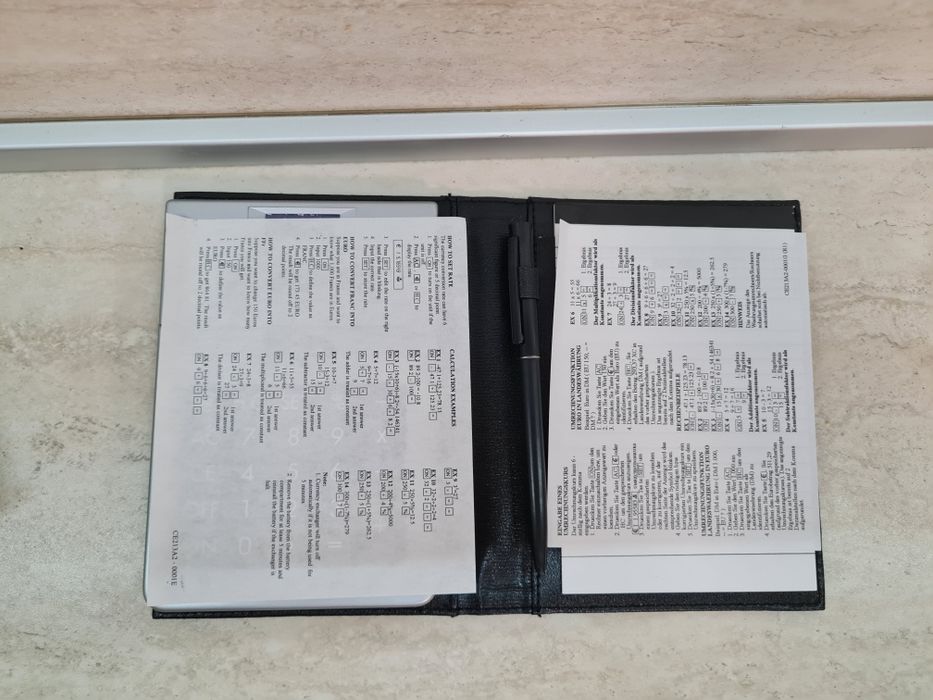 Калкулатор с бележник и химикал