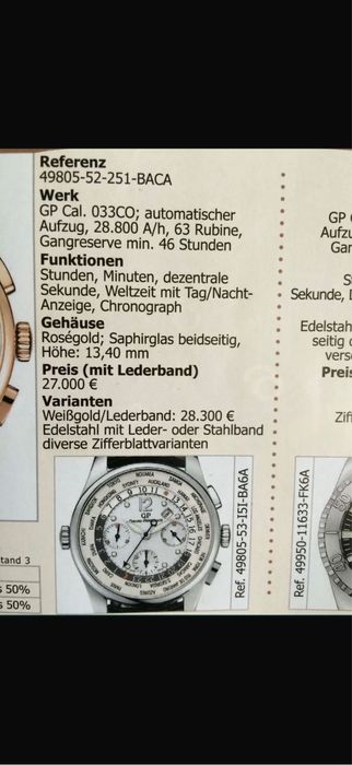 Girad  Perregaux AUR Alb 18K