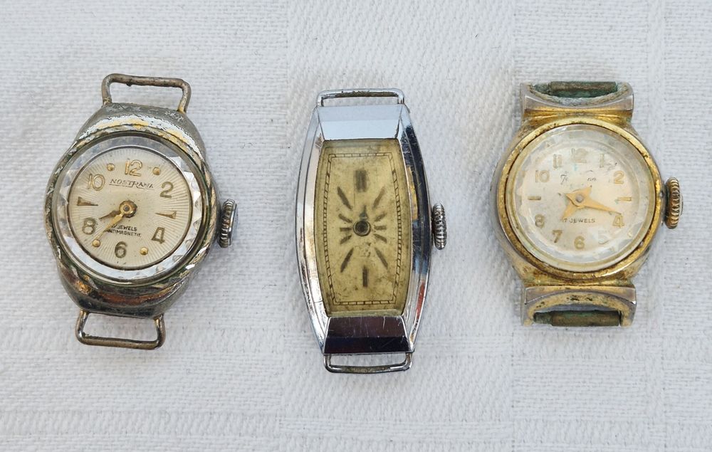 Lot 9 ceasuri mecanice cu defecte, Duward, Aero, Wilson, Ingersoll, Planesa, Nostrana fara curele, din oțel