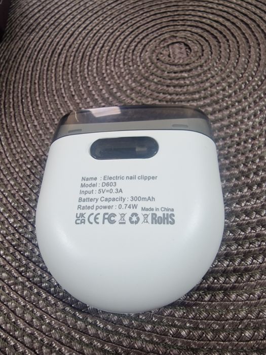 Акумулаторнa електрическa нокторезачкa - USB зареждане, 3.7V 300Mah ли