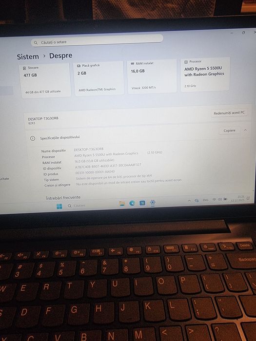 Laptop Lenovo 14" Ideapad 16GB RAM 512GB SSD