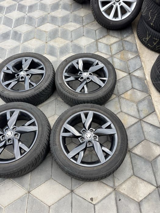 Jante Orig”Skoda R17(5x112)”Octavia 4/3/2/Karoq/Kodiaq/Superb/Yeti/Vw/Audi/Seat~Negre”