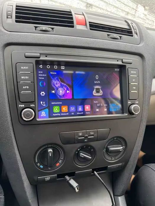 4GB RAM Navigatie Android Skoda Octavia 2 Yeti Rapid Carplay Wireless Auto QLed Bluetooth