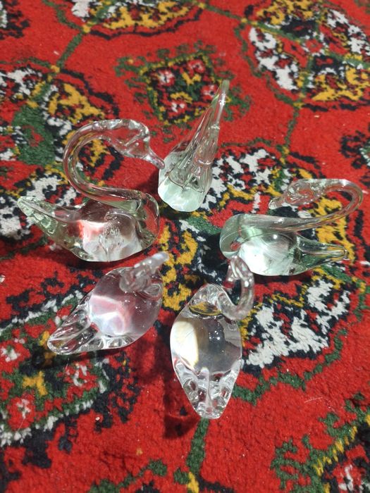 Лебеди из стекла, 5 шт