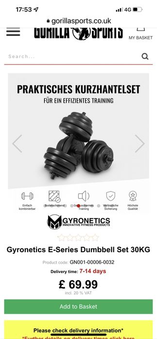 Gantere reglabile set 30 kg, noi made in germany 15 kg+15 kg=30 kg noi