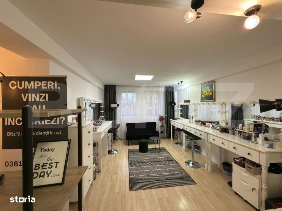 Spatiu de inchiriat – Ideal pt Salon de Infrumusetare – 80 mp, str