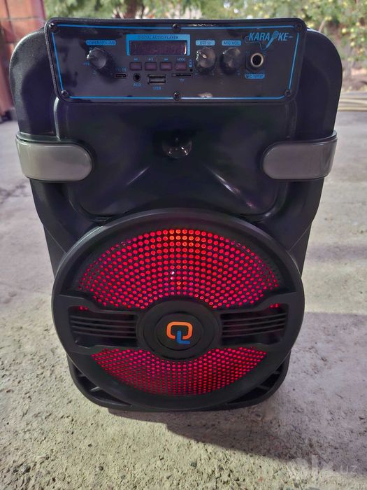 Портативная караоке-колонка с подсветкой и Bluetooth