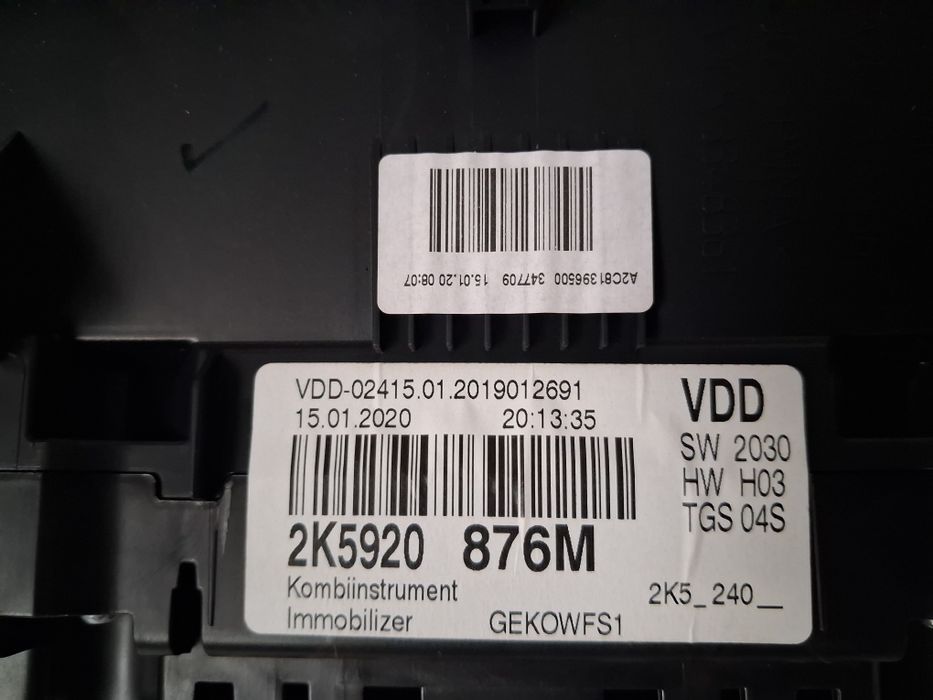 Километраж VW Caddy 1.4TGI 2020г.