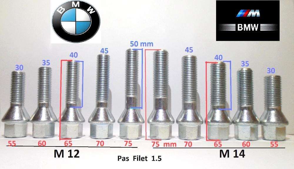 Prezoane lungi BMW pentru flanse distantiere Lungime 5,0 - 8,5 cm