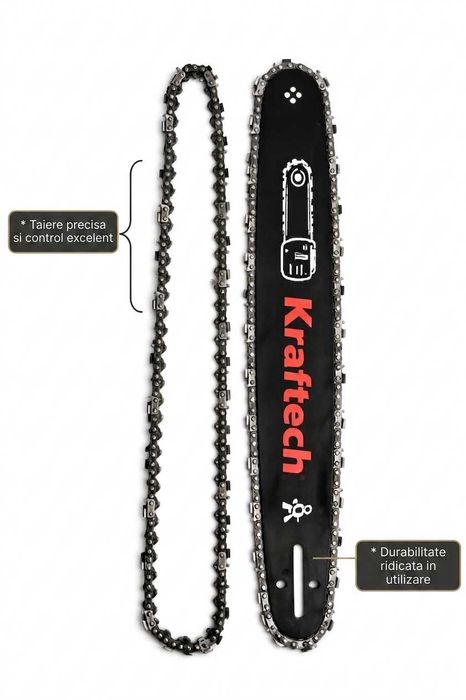 Lama si lant drujba 16 inch Kraftech pas 3.25 taiere precisa