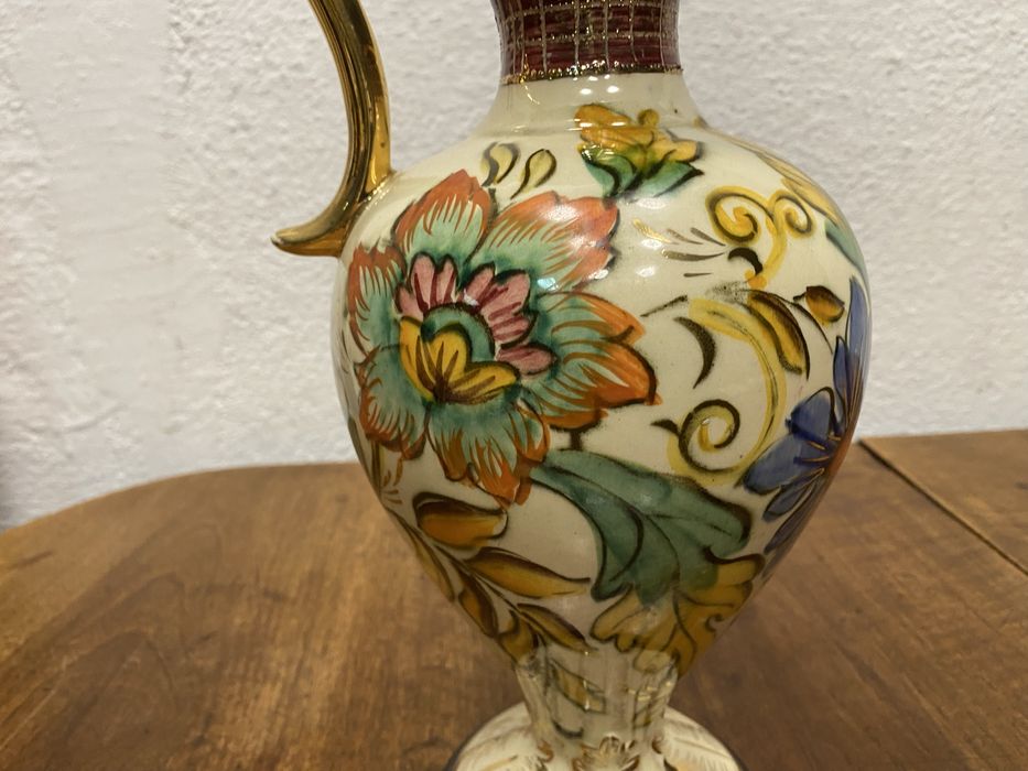 Белгийска декоративна кана H Bequet Quaregnon, модел 685 ваза от порце