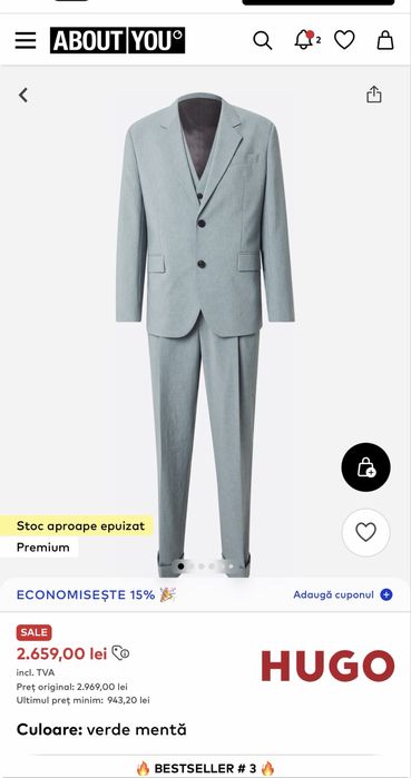 Costum Hugo Boss Nou