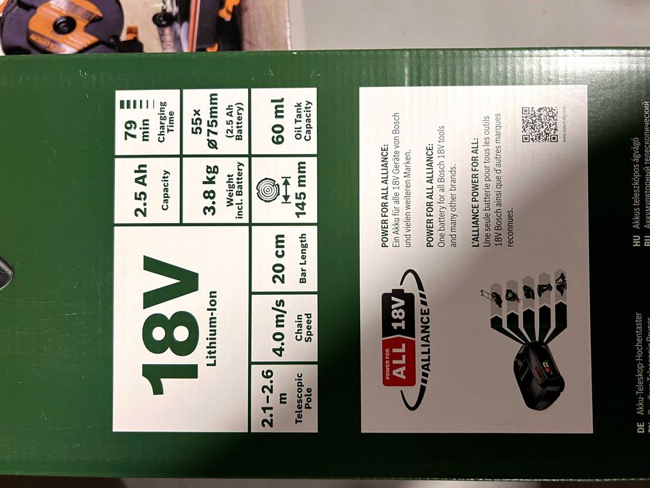 Fierestrau telescopic pentru crengi Bosch chainpole 18 Nou Sigilat