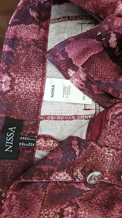 Pantaloni damă NISSA, imprimeu piele de șarpe