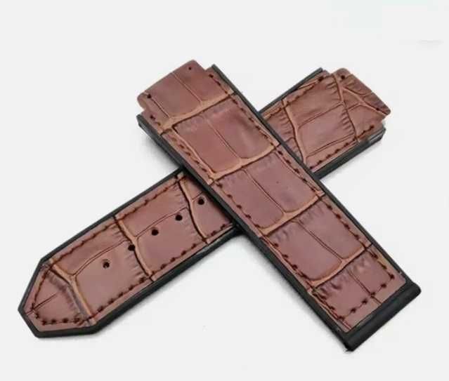 Curea de ceasa din piele si silicon pentru Hublot Big Bang 44mm