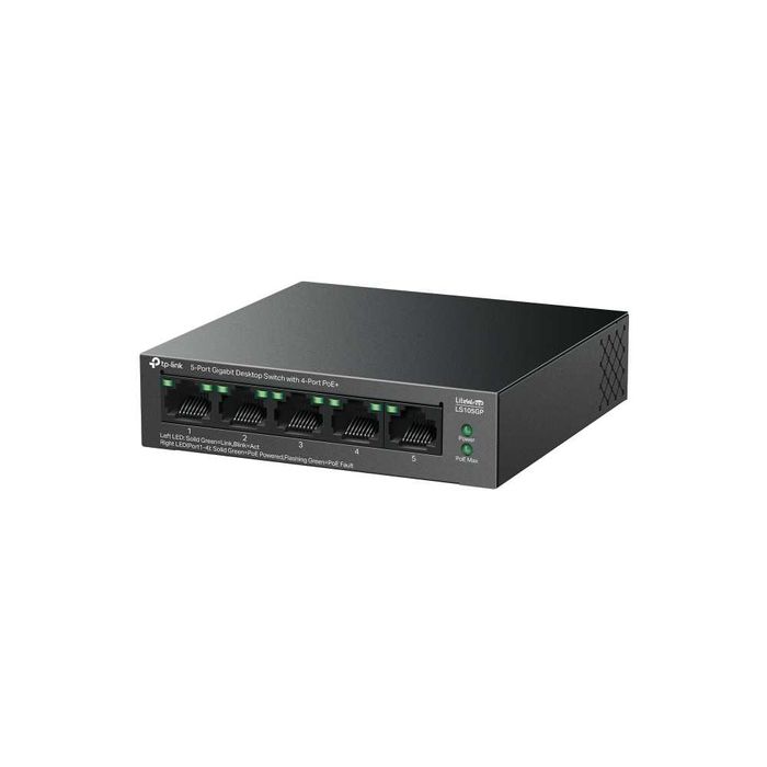 | Коммутатор TP-Link LS105GP 5-Port Gigabit PoE+