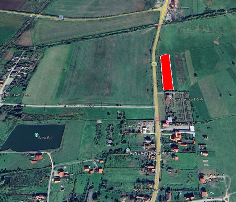 Teren intravilan langa statia electrica Strei(Calan)