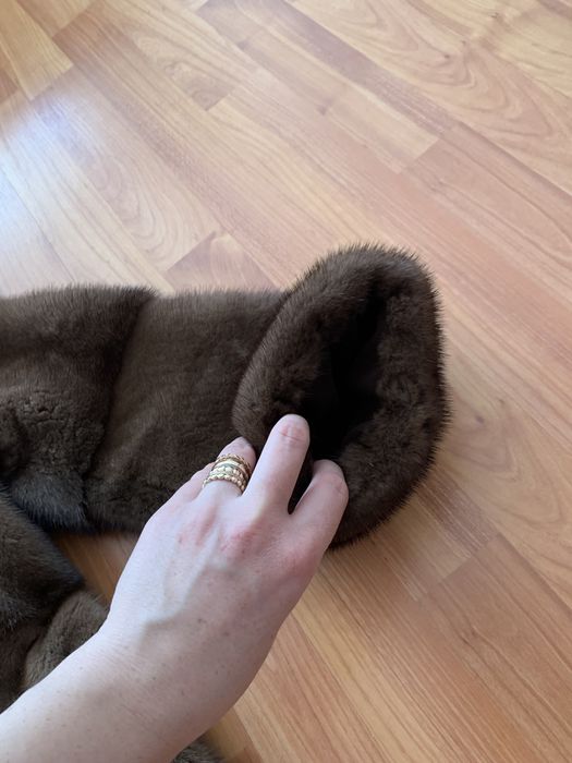 Haina blana naturala vizon / nurca S