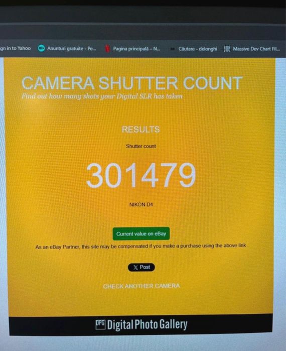 Nikon D4 shutter original