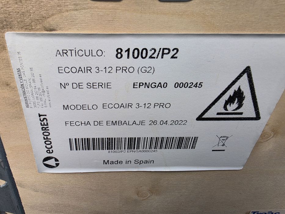 Нова термопомпа 12kw ECOAIR 3-12 PRO  R290