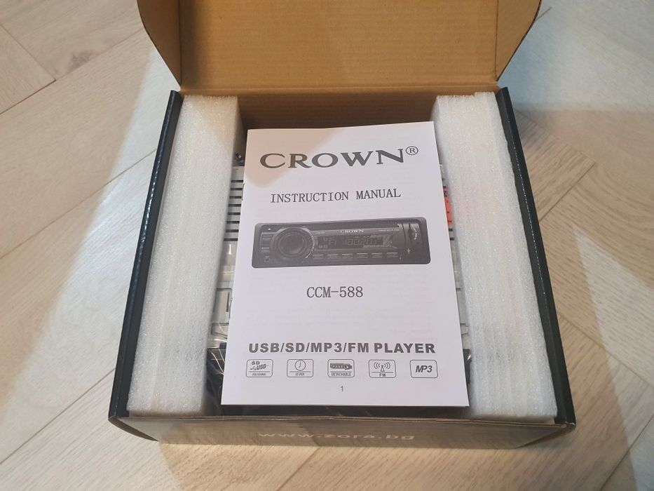 Чисто ново радио за кола Crown CCM-588 с USB и SD карта