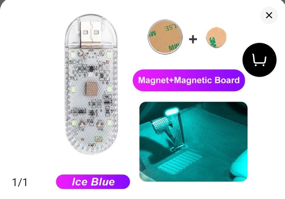 Магнитна USB зареждаща се LED автомобилна светлина