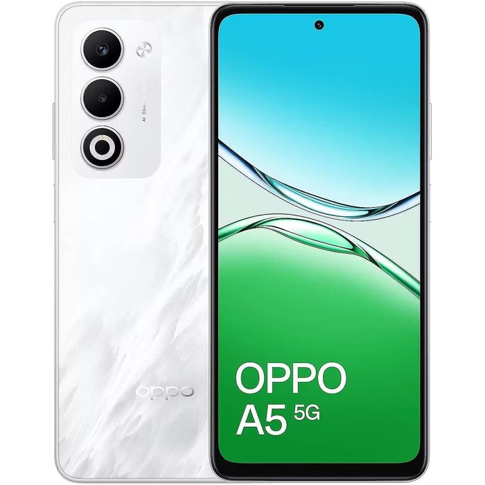 Телефон Oppo A5 5G mist white - бял цвят - нов - неразопакован