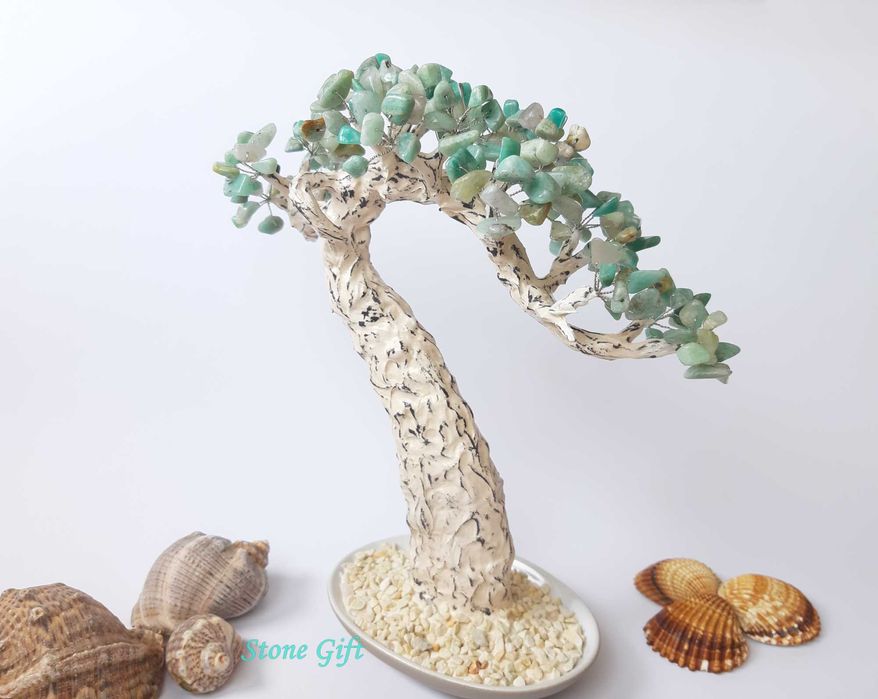 Дръвче Амазонит, Подарък Приятел, Кръщене, Подарък Кръстници, Класна