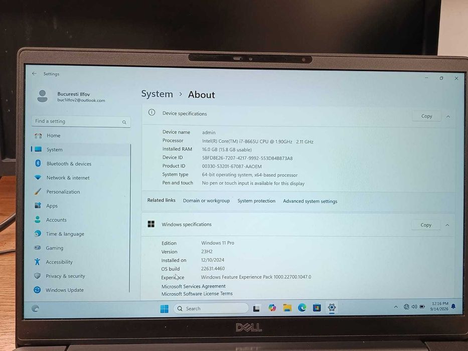 Dell Latitude 7400 i7-8665U 24GB 256GB SSD FHD – Garanție 24 Luni