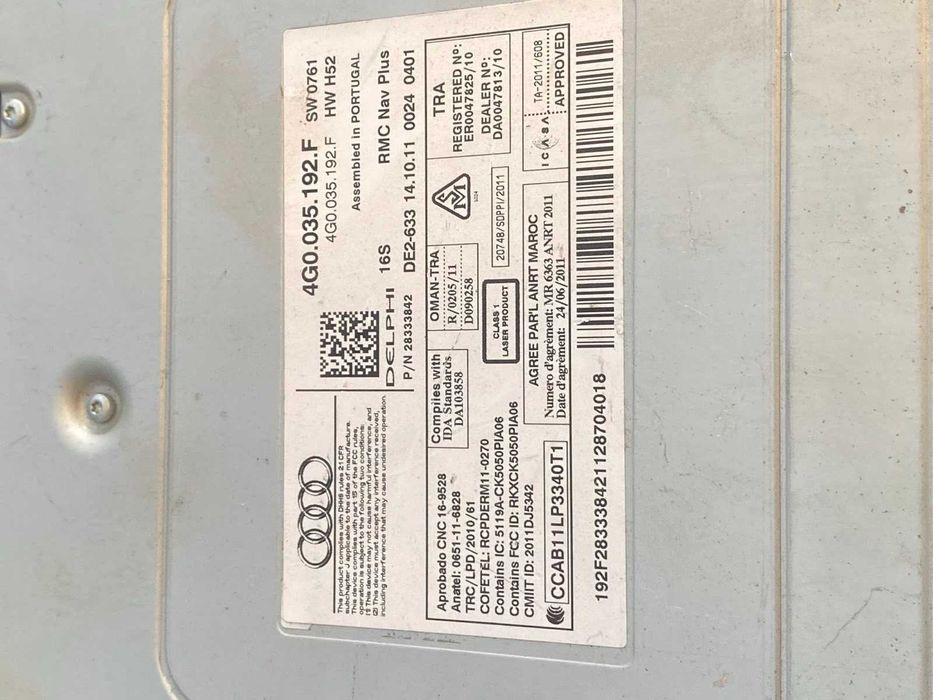 Мултимедия Mmi навигация Dvd за Ауди А6 Audi A6 4g c7 4g0035192F