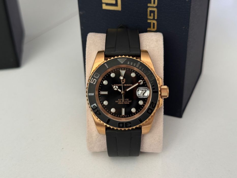 Pagani Design 1651 Rose Gold / Seiko NH35A / Sapphire / 100m. / Керамика / Automatic