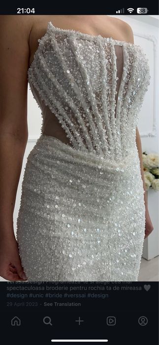 Rochie de mireasa sirena - croita pe comanda