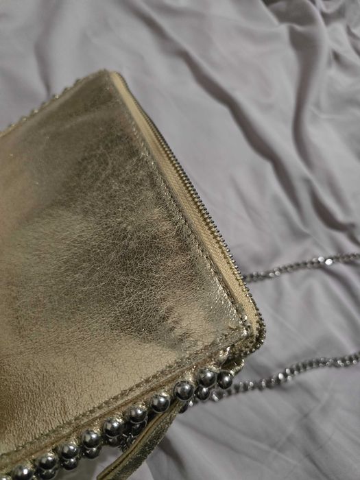 Сумка золотистая