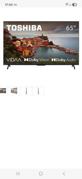 Vând tv start Toshiba 165 cm