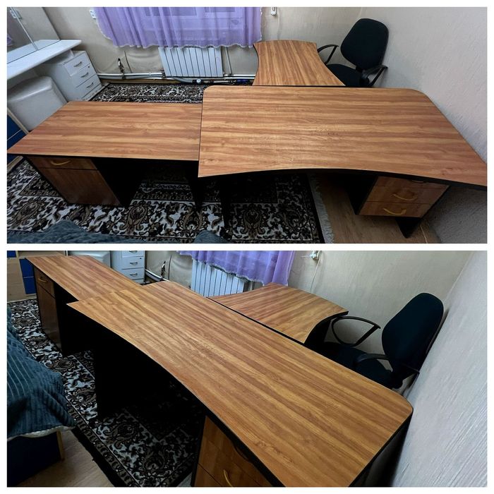 Офисные столы  комфортные комплект 3шт