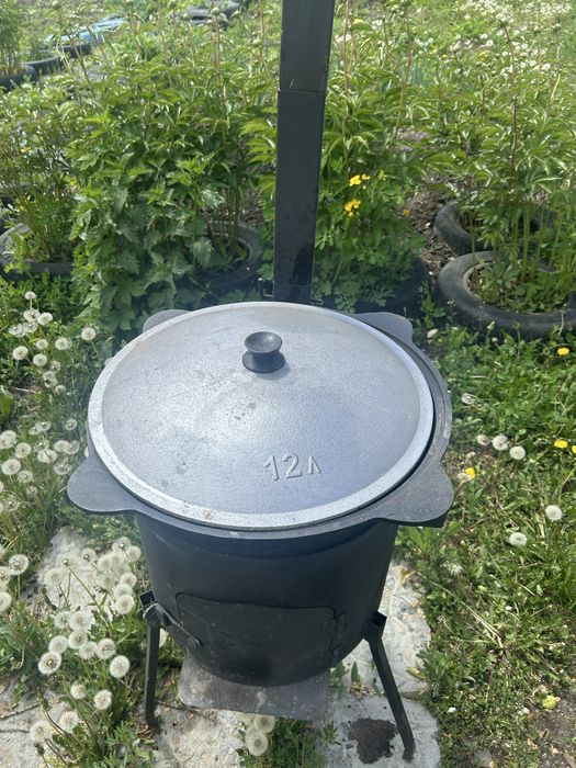 Казан на 12л с печью