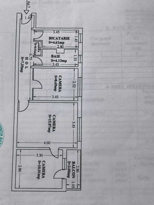 Apartament 3 camere cu 2 locuri de parcare