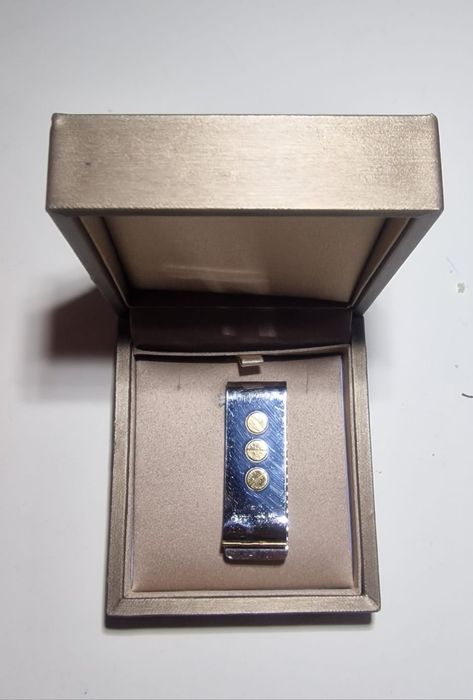 clemă de bani, aur 750