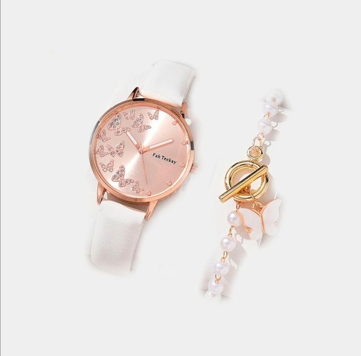 Белые часы с браслетом