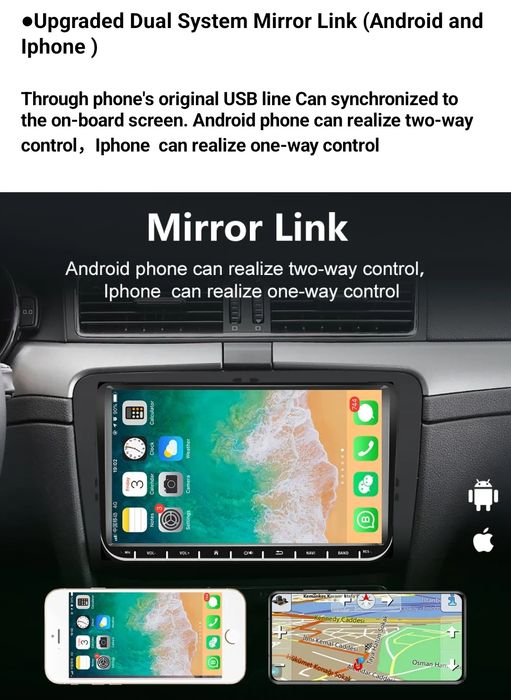 Мултимедия 9" с Андроид за Golf 5 6 Sharan Caddy Polo Touran Passat...